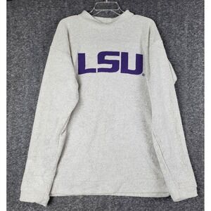 Woolly Threads LSU Pullover Mens Large Cream Textured Original Woolly USA Made